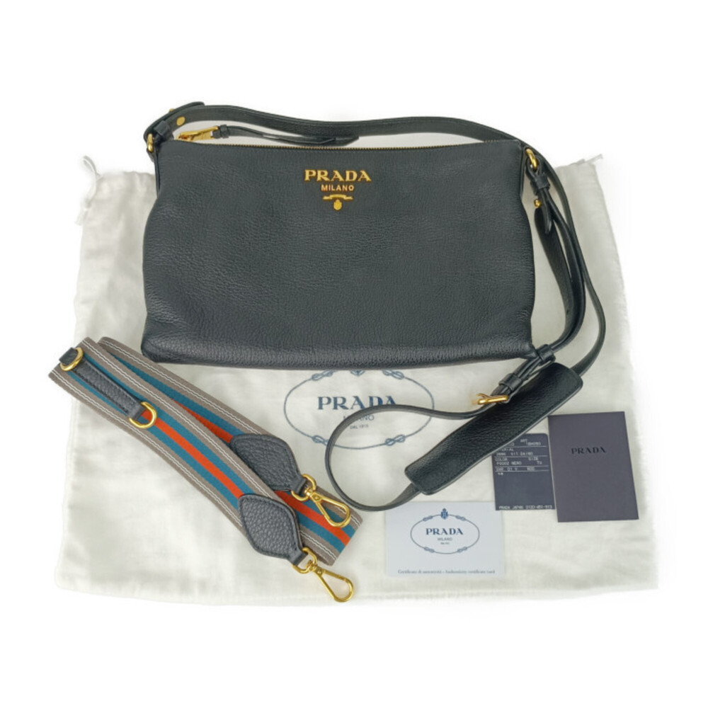 PRADA Black Leather Shoulder Bag - Picture 10 of 10